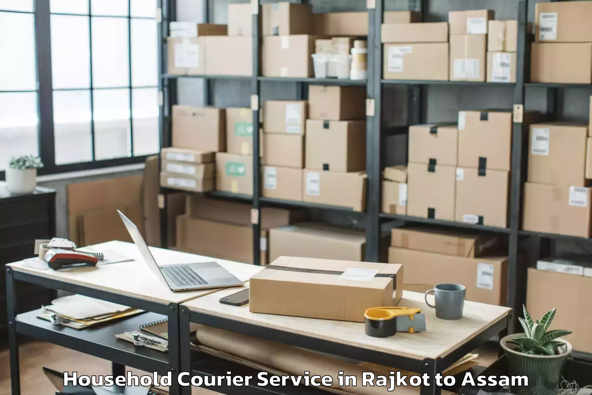 Reliable Rajkot to Bilasipara Household Courier